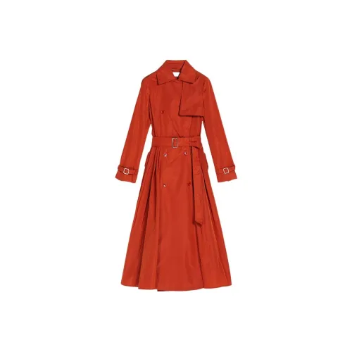 MaxMara SS23 Длинное платье с длинными рукавами женское оранжевое