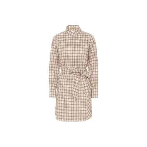 Burberry Кофе Женские Длинные Платья с Рукавами