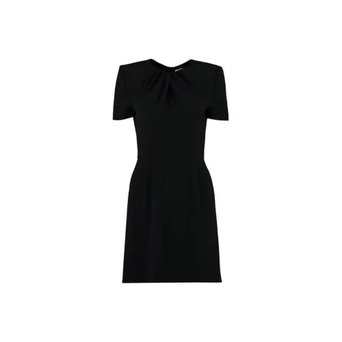 Alexander McQueen Black Женские Короткие Платья с Рукавами