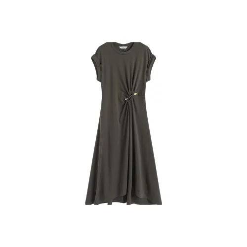 Famanxuan Короткий рукав Платье Женское Bryce Серый