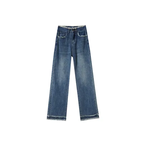 Silly Лето Джинсы Женские Blue