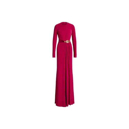 Polo Ralph Lauren Длинное платье с длинными рукавами женское красное