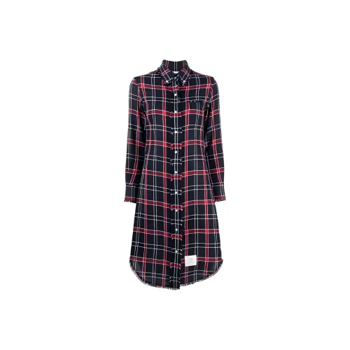 THOM BROWNE Blue Женские Длинные Платья с Рукавами