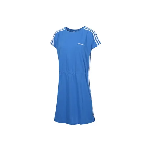 ADIDAS NEO Короткий рукав Платье Женское Синий