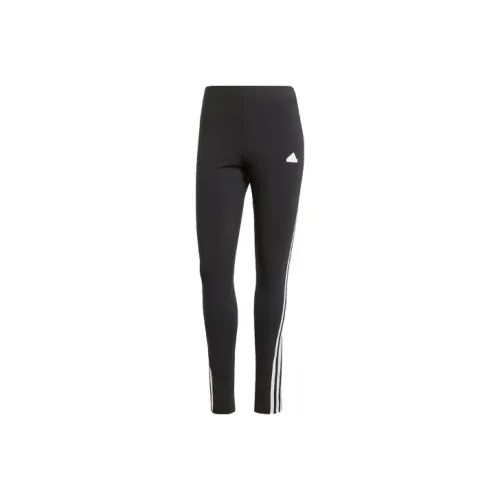 Adidas Future Icons Future Icons 3 Stripes Leggings Вязаные Тренировочные Штаны Женские Черные