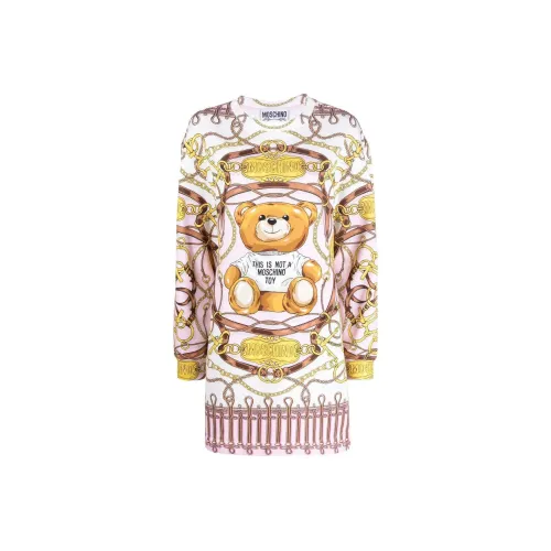 MOSCHINO Розовые Женские Длинные Платья с Рукавами