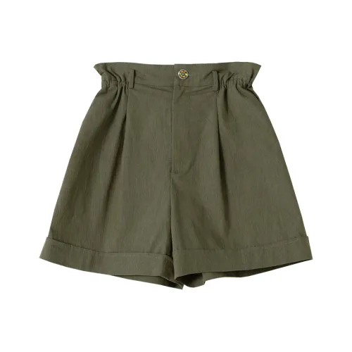 SOON FLOWER Повседневные шорты Женские Зеленые