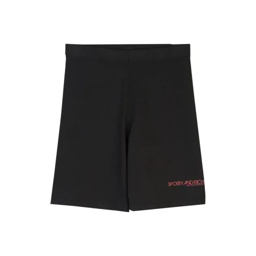 SPORTY & RICH Черные Женские Повседневные Шорты