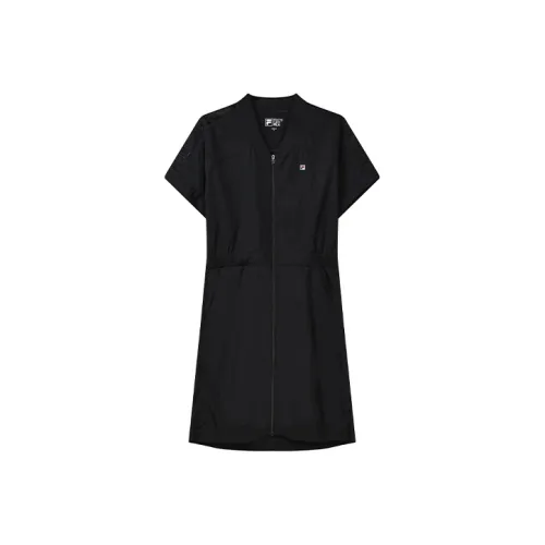 FILA Глубокий черный Женские Платья с коротким рукавом