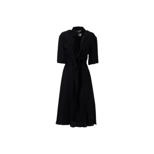 Off Белый FW20 Черный Женские Короткие Платья с Рукавами