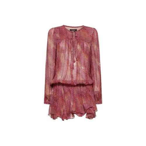 ISABEL MARANT Red Женские Длинные Платья с Рукавами