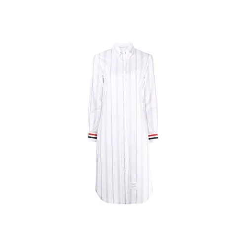 THOM BROWNE Светло-розовый Женские Длинные Платья с Рукавами