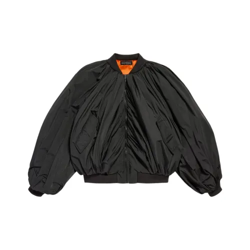 Balenciaga Хлопковый пуховик свободный крой стиль Positioning женский черный