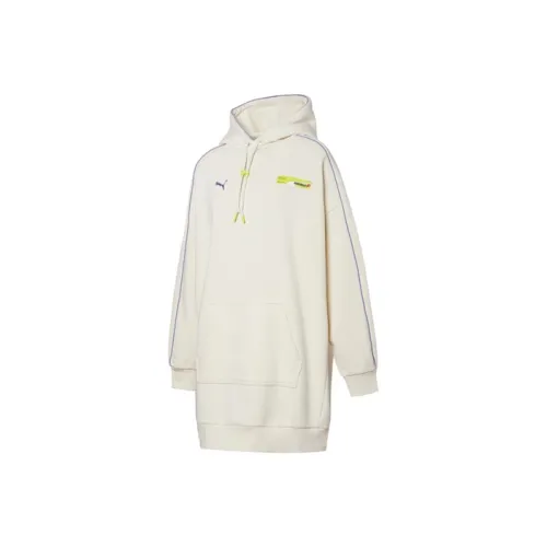 PUMA x ROARINGWILD Длинное платье с длинными рукавами женское экрю