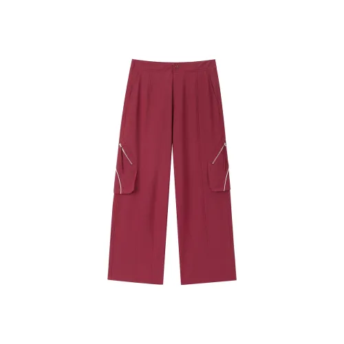 PEACEBIRD Повседневные брюки Женские BICYCLE Красный