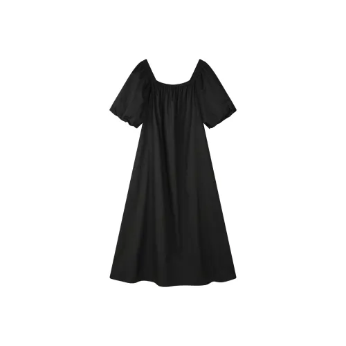 THE SEA LIFE Короткое платье с короткими рукавами женское черное маг