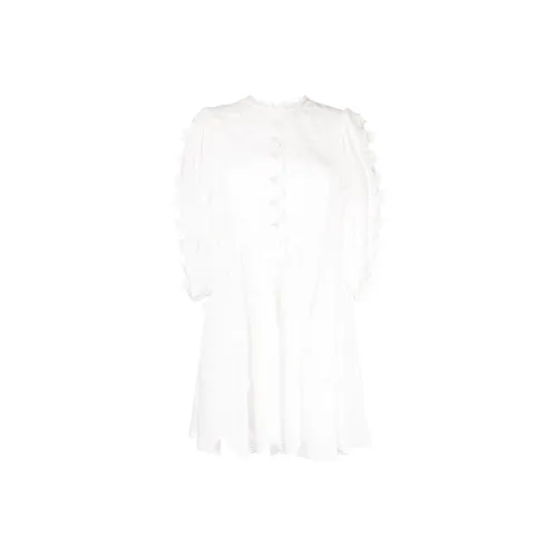 Zimmermann SS22 Длинное Платье с Длинными Рукавами Женское Белое