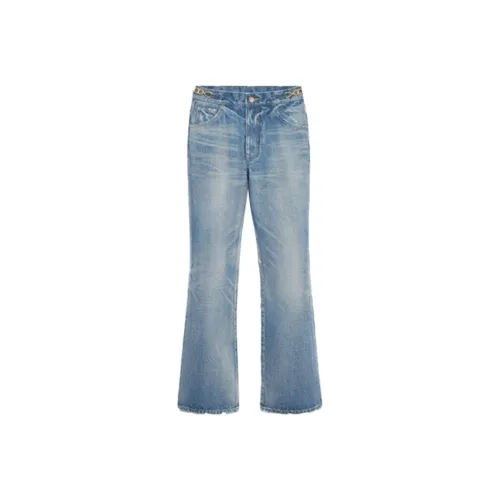 CELINE Джинсы Женские Джинсовый Синий