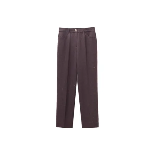 OVV Темно-красный Однотонный A3 Женские Костюмные Брюки