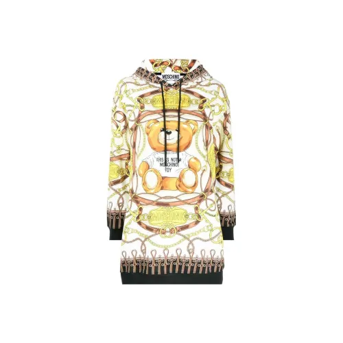 MOSCHINO Желтое Женское Длинное Платье с Рукавами