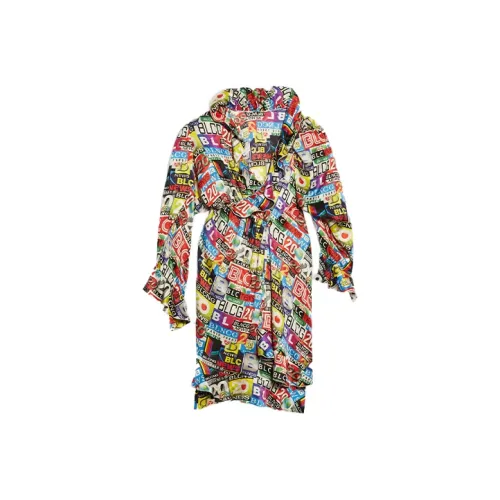 BALENCIAGA Многоцветные Женские Длинные Платья с Рукавами