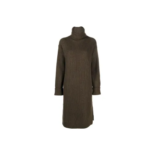 Polo Ralph Lauren Длинное платье с длинными рукавами женское оливково-зеленый