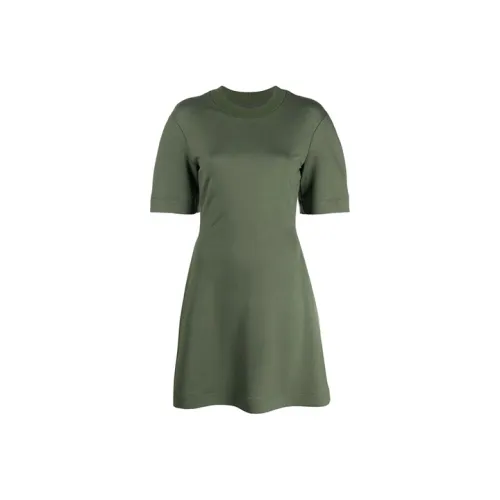 Alexander McQueen Green Женские Короткие Платья с Рукавами