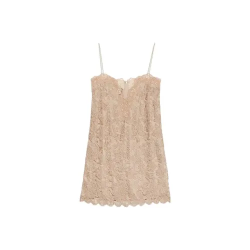 GUCCI FW21 Без рукавов Платье Женское Розовый Бежевый