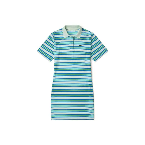 LACOSTE Синий Женские Платья с Коротким Рукавом
