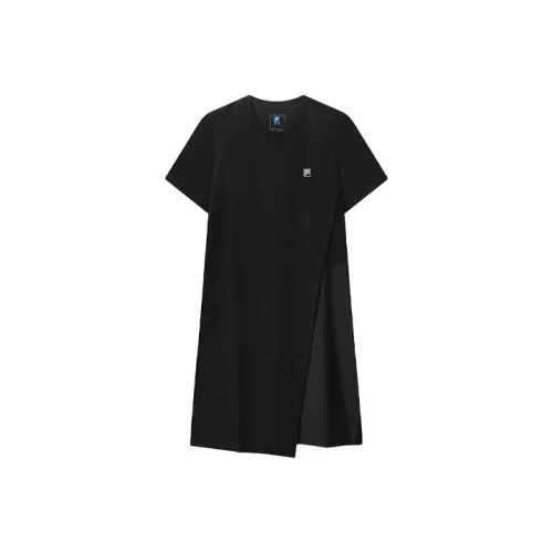 FILA Глубокий черный Женские Платья с коротким рукавом