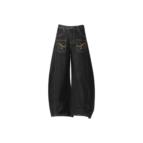 BLANKIN. Черные унисекс джинсы