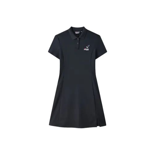 FILA Modern Heritage Легендарный синий Женские Короткие Платья с Рукавами