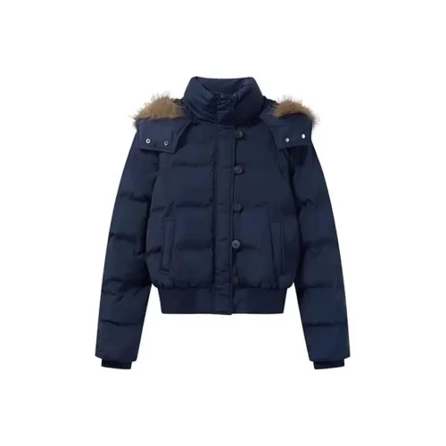 COVER TIME Хлопковый пуховик унисекс темно-синий