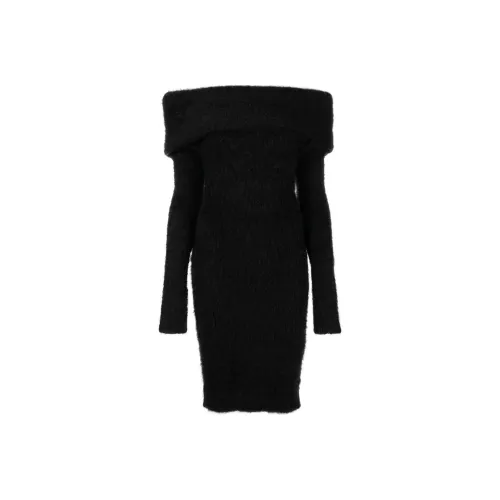 ISABEL MARANT Черное Женское Длинное Платье с Рукавами