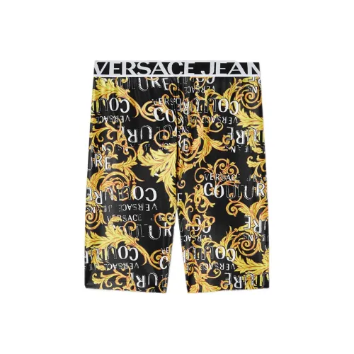 VERSACE JEANS COUTURE Черный золотой Женские Повседневные шорты