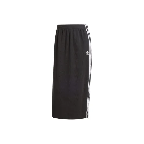 Adidas Adicolor Черные Женские Вязаные Длинные Юбки