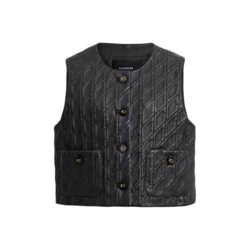 COACH SS25 Хлопковый пуховик Женский Черный