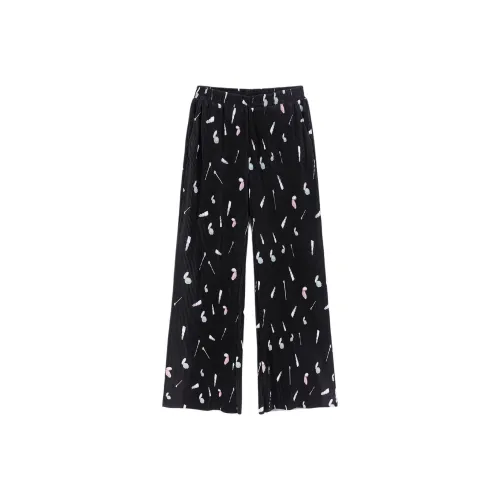 EICHITOO Повседневные брюки Женские Черный с узором