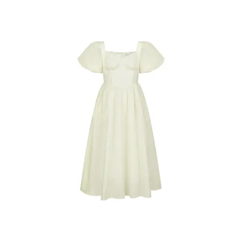 TAMMY TANGS Короткий рукав Платье Женское Абрикосовое