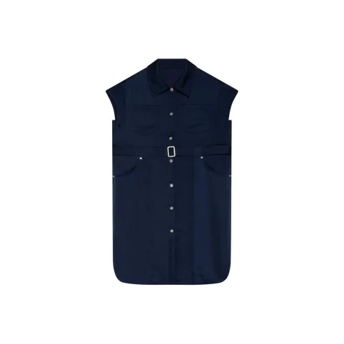 DKNY Короткое платье с короткими рукавами женское темно-синее