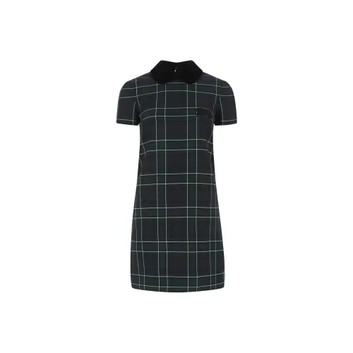 MIU MIU Короткий рукав Платье Женское Зеленое