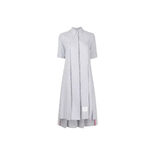 THOM BROWNE Морской синий Женские Платья с Коротким Рукавом