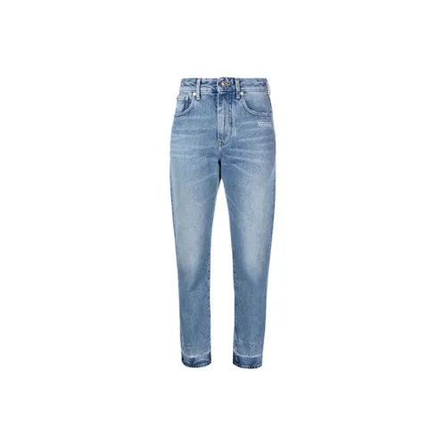 Off Белый SS22 Синий Женские Джинсы