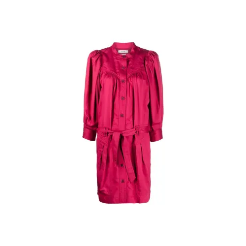 ISABEL MARANT Red Женские Длинные Платья с Рукавами