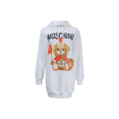 MOSCHINO Белое Женское Длинное Платье с Рукавами