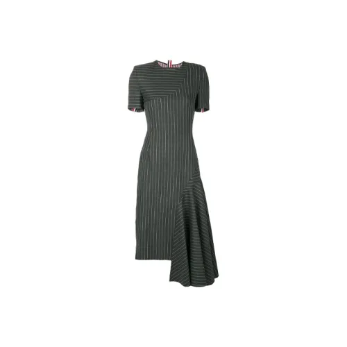 THOM BROWNE Серый Женские Короткие Платья с Рукавами