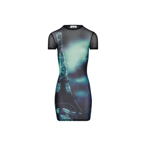 Jean Paul Gaultier Короткий рукав Платье Женское Синий