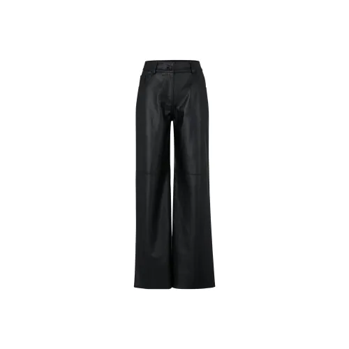 HUGO BOSS Черные Женские Кожаные Брюки