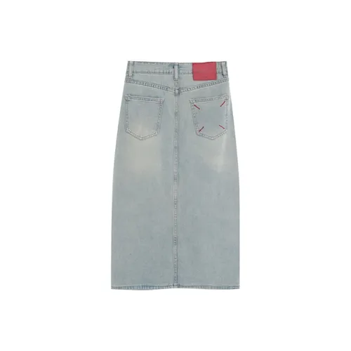 BVODE Denim Длинная Юбка Женская Glacier Blue