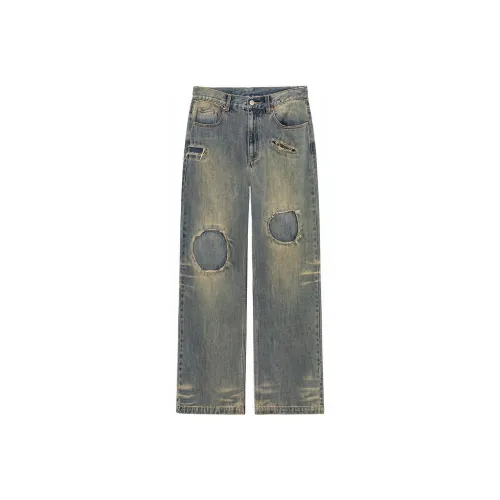 NO ONE ELSE Джинсовый синий Унисекс Джинсы